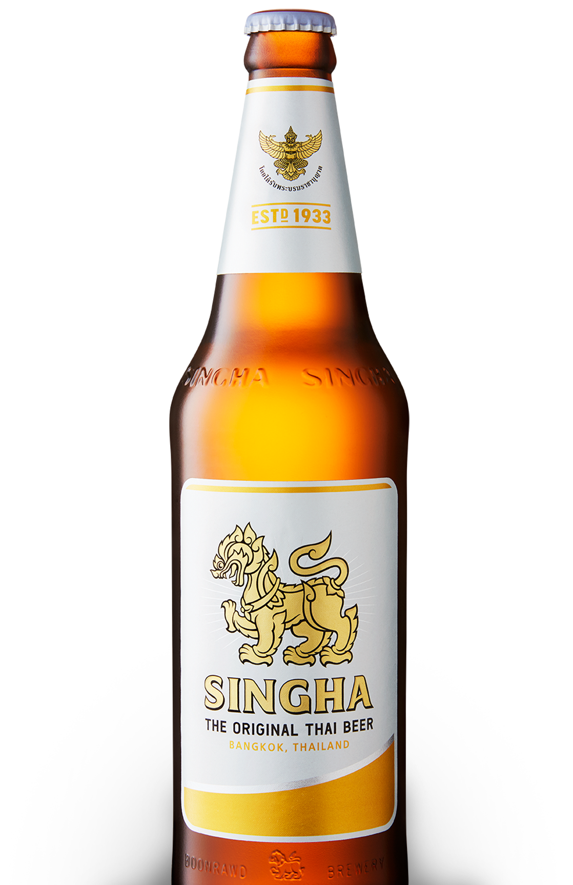 Singha Bottle With Garuda Thai Symbol of Excellence